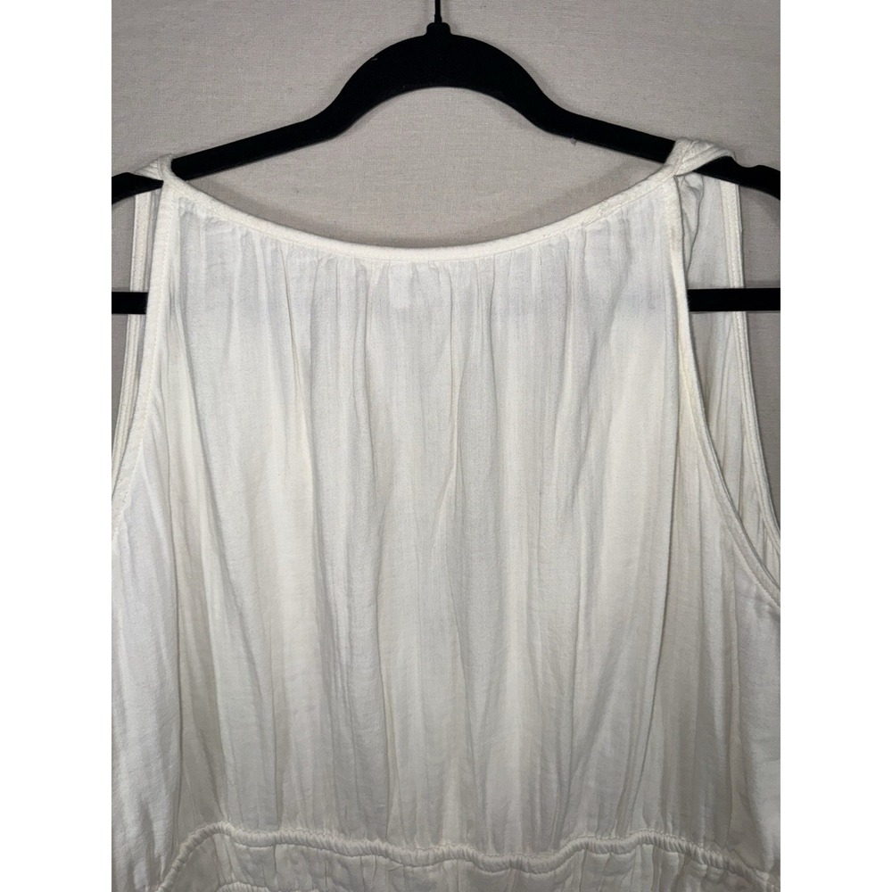 Old navy 3X Cream Cotton Gauze Maxi Dress Boho Sleeveless Tiered Plus Size - Picture 7 of 13